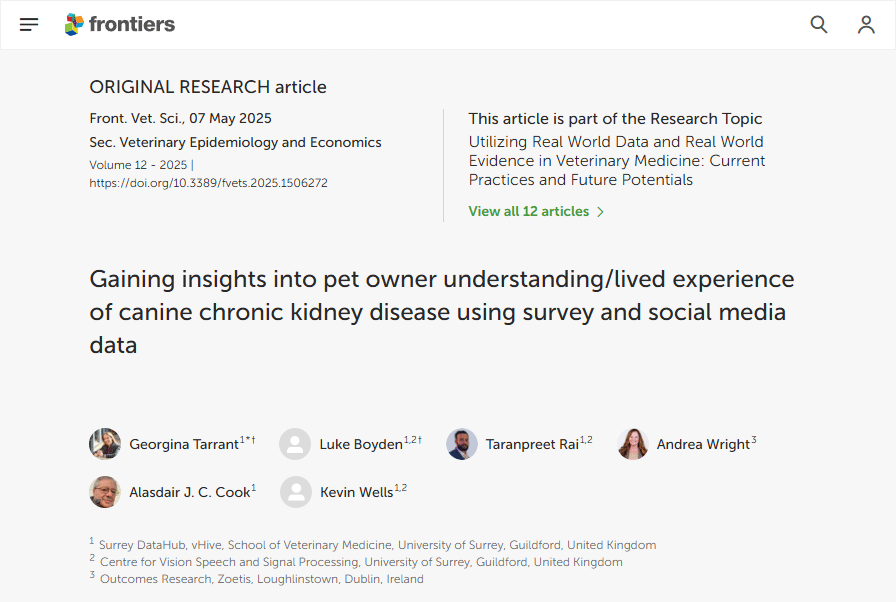 New Research Reveals Pet Owner Perspectives on Canine Chronic Kidney Disease
